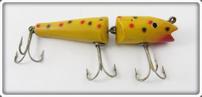 Vintage Creek Chub Yellow Spotted Small Spots Jointed Darter 