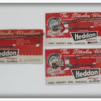3 Heddon-Stanley Weedless Hooks On Cards