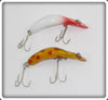 Heddon Spotted Orange Tadpolly Spook and Red & White Tadpolly DD In Correct Boxes