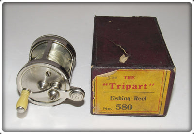 Meisselbach & Bro Tripart No. 580 Baitcasting Reel In Maroon Box