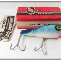 Vintage P&K Blue Scale Salt Water Walkie Talkie Lure In Box 62 B