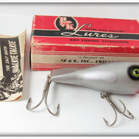 Vintage P&K Silver Salt Water Walkie Talkie Lure In Box 62 S