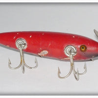 Pflueger Red W/Black Chin Neverfail Five Hook Minnow