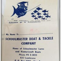 Schoolmaster Boat & Tackle Co John Lure In Box