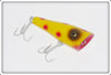 Creek Chub Special Order Yellow Spotted With Only Red Spots Spinning Plunker