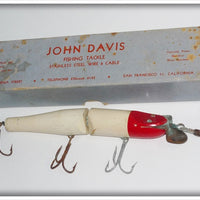 John Davis Fishing Tackle Red Head Plug In Box