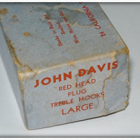 John Davis Fishing Tackle Red Head Plug In Box