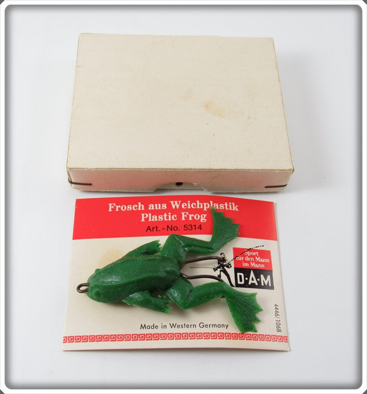 Vintage DAM Green Frog Lure In Box