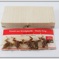 Vintage DAM Brown Frog Lure Set In Box