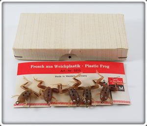 Vintage DAM Brown Frog Lure Set In Box