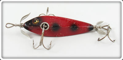 Vintage Heddon Red With Black Spots 0 Dowagiac Minnow Lure 02