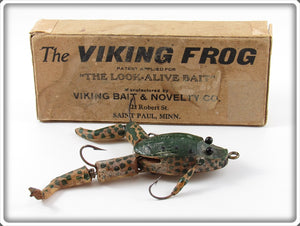 Vintage Viking Bait & Novelty Co The Viking Frog Lure In Box For Sale