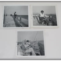 3 Early 1960's Original Photos Of Ladies Fishing
