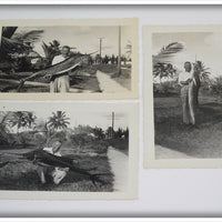 3 Early 1960's Original Photos Of A Man With A Marlin