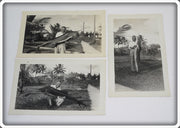 3 Early 1960's Original Photos Of A Man With A Marlin