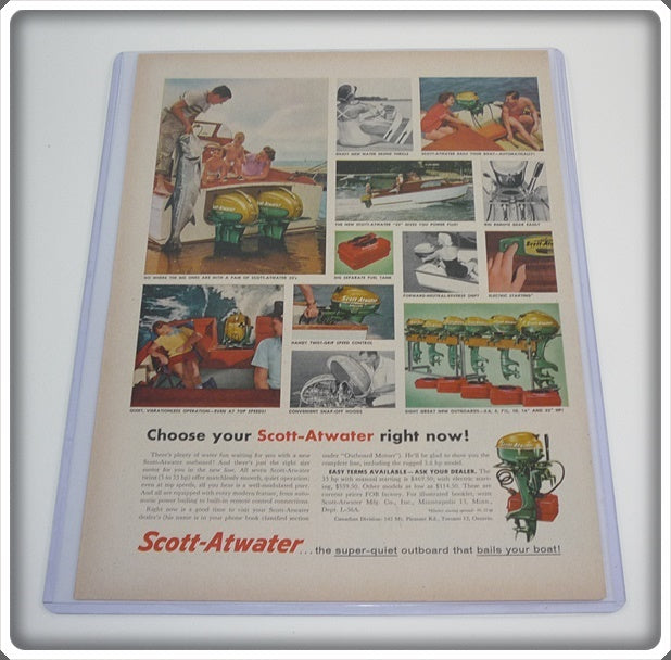 Original 1955 Scott-Atwater Outboard Motor Ad