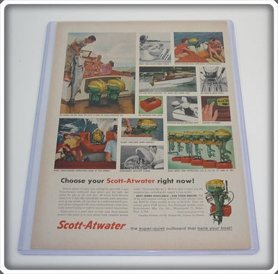 Original 1955 Scott-Atwater Outboard Motor Ad