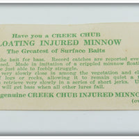 Creek Chub Perch Baby Flatside In Box 1601