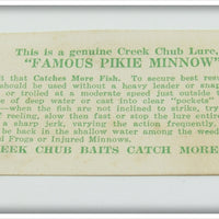 Creek Chub Perch Baby Flatside In Box 1601