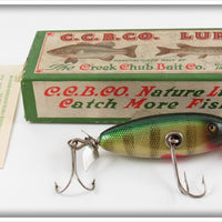 Vintage Creek Chub Perch Baby Flatside Lure In Box 1601