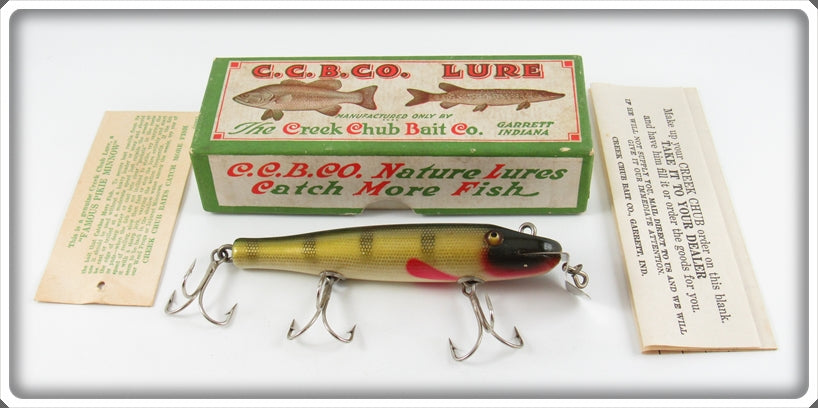 Vintage Creek Chub Perch Finish Pikie Lure In Box 701