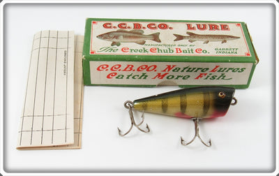 Vintage Creek Chub Perch Finish Hump Back Plunker In Box 3201