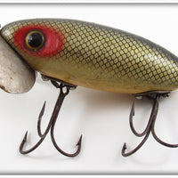 Vintage Fred Arbogast Black Silver Scale Jitterbug Lure