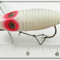Heddon White And Red Shore Minnow No Snag River Runt N9112XS