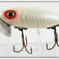 Fred Arbogast Pearl Herringbone Silver Ribs Jitterbug