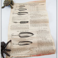 Lou J Eppinger Inc Yellow & Green Scale Dardevle Klinker Frog In Box