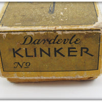 Lou J Eppinger Inc Yellow & Green Scale Dardevle Klinker Frog In Box