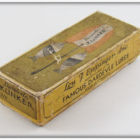 Lou J Eppinger Inc Yellow & Green Scale Dardevle Klinker Frog In Box