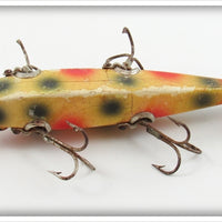 Heddon White With Red & Green Spots 00 Dowagiac Minnow
