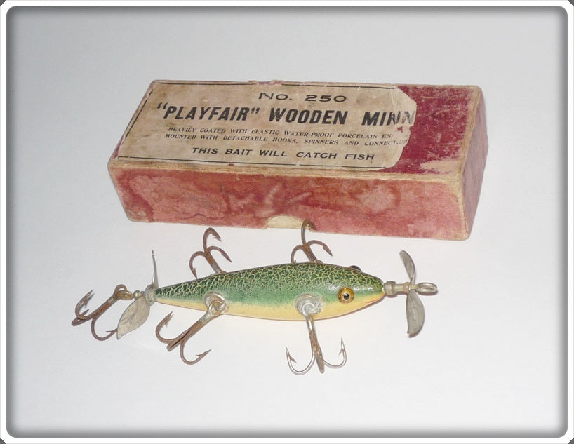 Pflueger Trade Minnow Playfair Wooden Minnow In Box