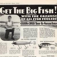 1930 Creek Chub Get The Big Fish Ad