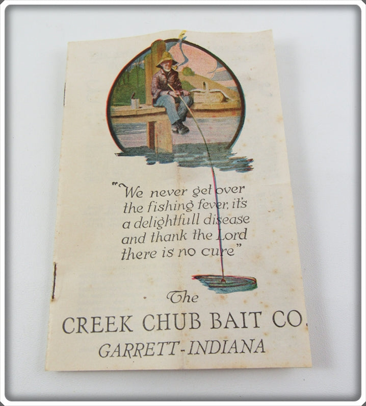 Vintage The Creek Chub Bait Co Old Fisherman Pocket Catalog 