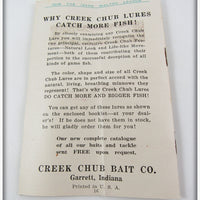 The Creek Chub Bait Co Old Fisherman Pocket Catalog