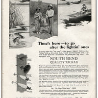 Vintage 1920 South Bend Bait Co Quality Tackle Ad