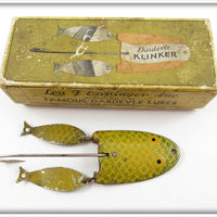 Lou J Eppinger Inc Yellow & Green Scale Dardevle Klinker Frog In Box