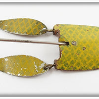 Lou J Eppinger Inc Yellow & Green Scale Dardevle Klinker Frog In Box