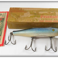 Vintage Pflueger Blue Mullet Scale Mustang Lure In Box 9509