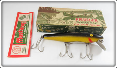 Vintage Pflueger Eel Finish Mustang Lure In Box