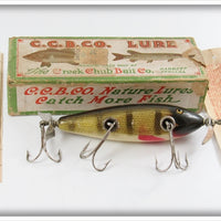 Vintage Creek Chub Perch Injured Minnow Lure In Box 1501 
