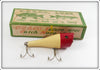 Vintage Creek Chub Red & White Plunker In Box 3202 
