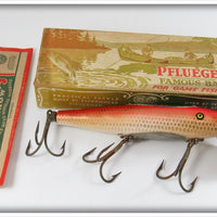 Vintage Pflueger Red Squid Scale Mustang Lure In Box 9512 
