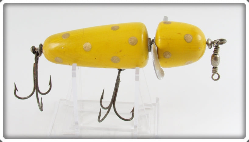 Vintage Pflueger Yellow Gold Spots Globe Lure