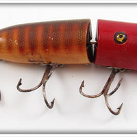 Vintage Heddon Natural Scale Red Head Zig Wag Lure 8309RRH
