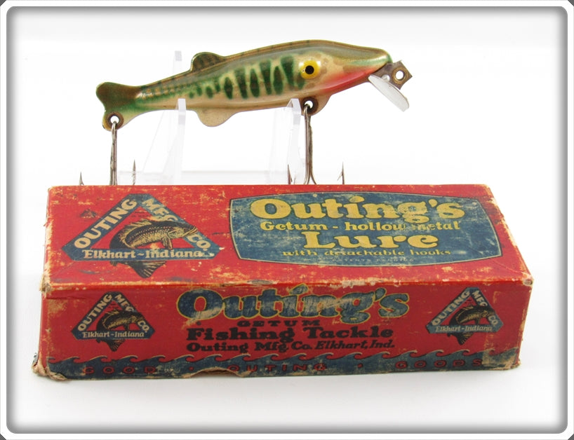 Vintage Outing Mfg Co Perch Scale Piky Getum Lure In Box