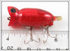 Fred Arbogast Red Glitter Ghost 3/8 Ounce Hula Popper