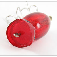 Fred Arbogast Red Glitter Ghost 3/8 Ounce Hula Popper
